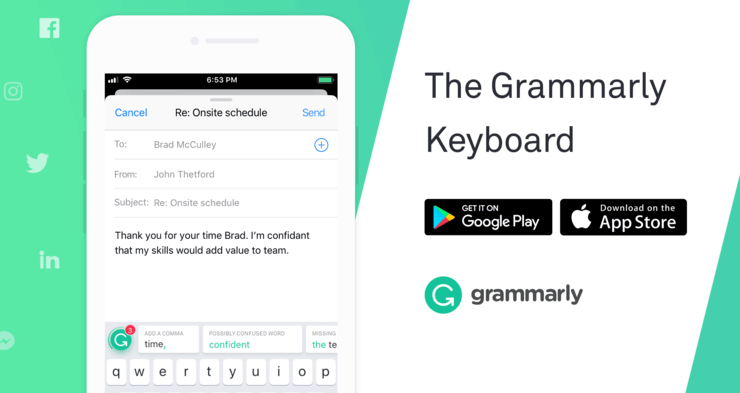 grammarly keyboard app