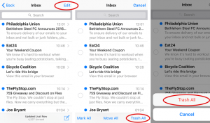 how to delete multiple emails from iphone 11