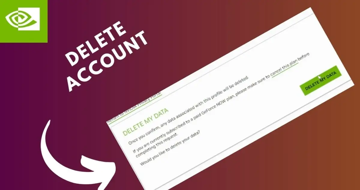 how to delete Nvidia account