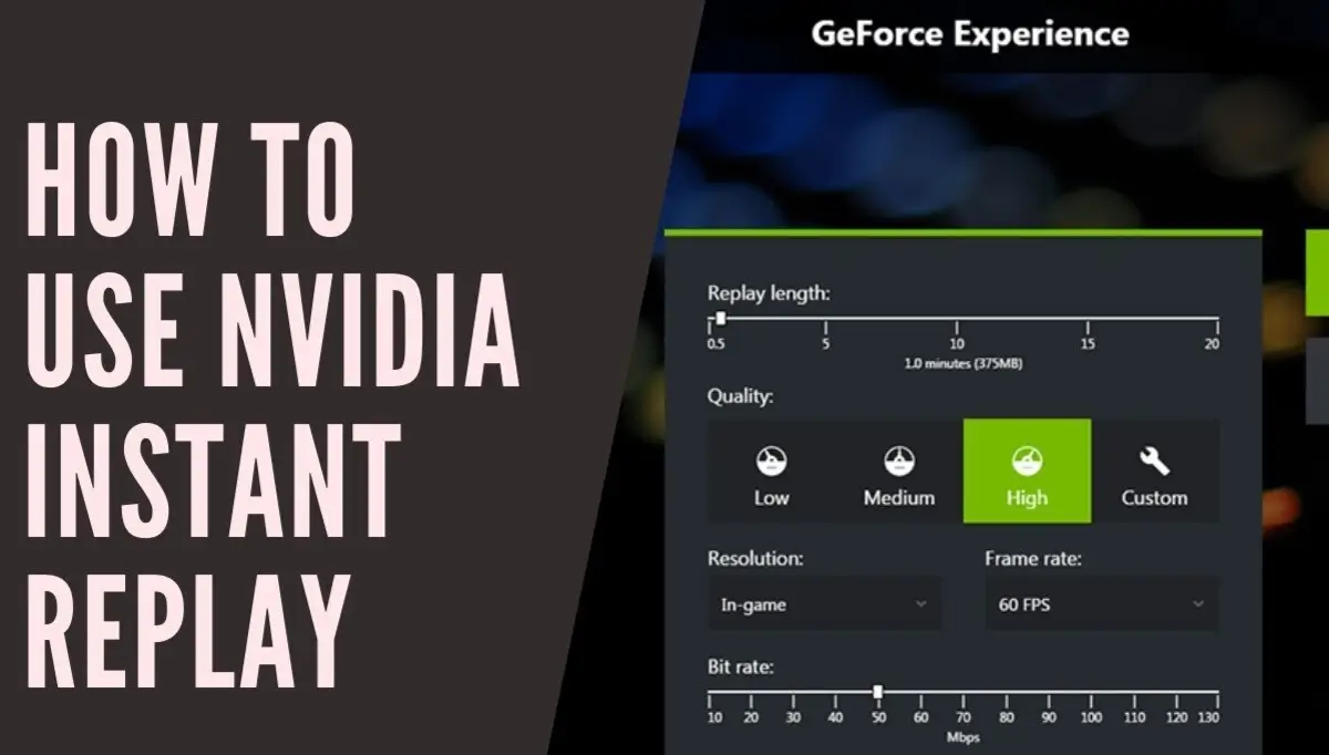 how to use Nvidia instant replay